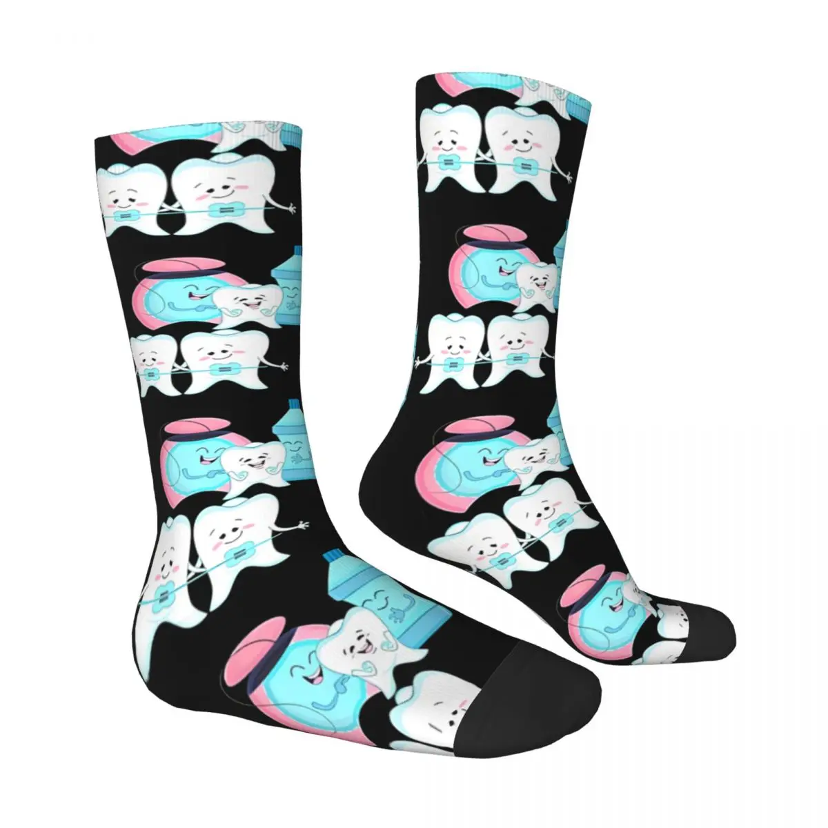 Funny Dentist Pack And Pattern Teeth Kawaii Socks Sports Cartoon Pattern Socks