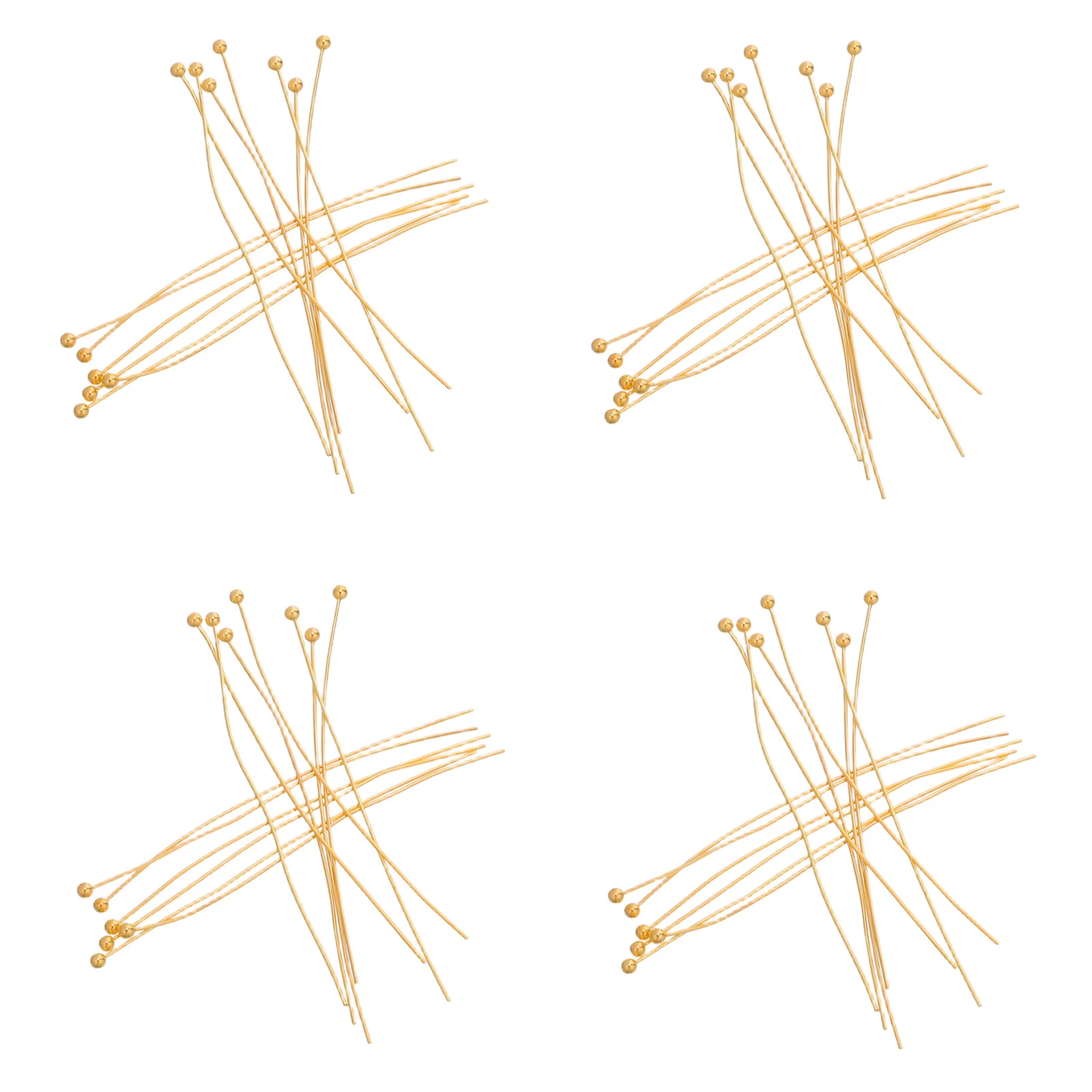 200 Peças de Alfinetes de Joalheria com Cabeça Esférica de 50mm em Aço Inoxidável, Alfinetes Longos Flexíveis para DIY, Brincos, Pulseiras, Colares, Artesanato e Miçangas