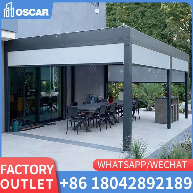 

Garden louvered modern pergola louver roof pergola waterproof shades pavilion electric pergola aluminium outdoor