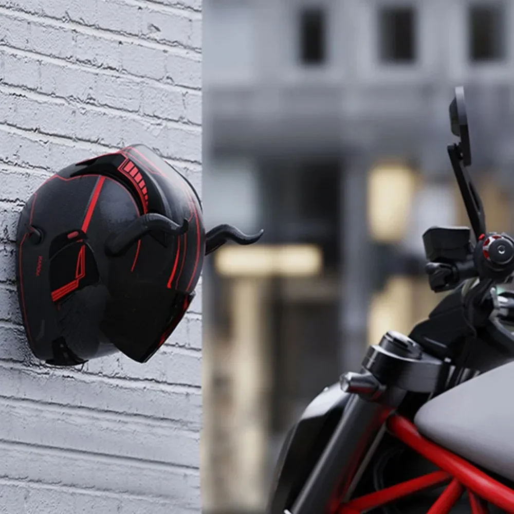 2-5Pcs Multipurpose Wall Mount Helmet Hook Rack, Heavy Duty Hanger for Motorcycle Helmet Jacket Kitchen Cabinet Storage Use image 4
