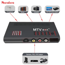 Digital MTV LCD Box Computer To VGA S-Video Analog TV Program Receiver Tuner LCD Monitor PAL NTSC For DVD/PDP/PS2,Dropshipping