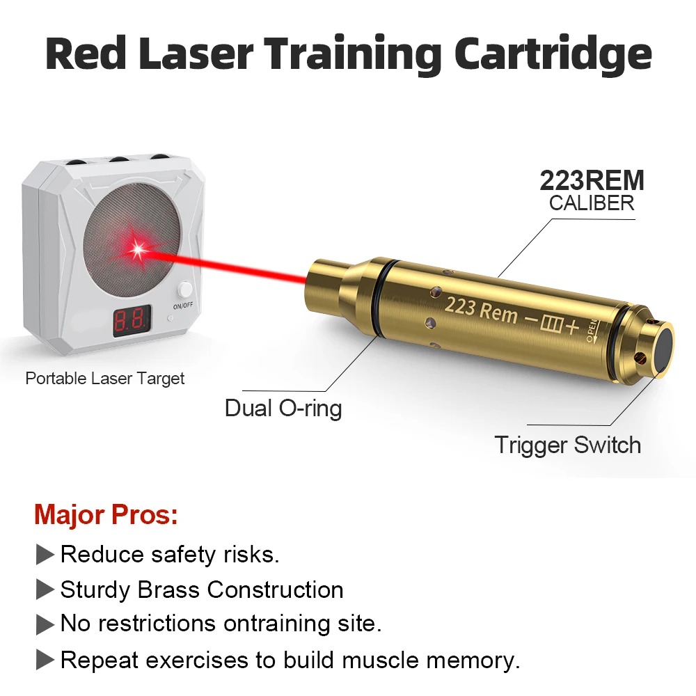 Simulador de treinamento 223REM com gancho para uso conveniente, treinamento seguro e confiável e focado
