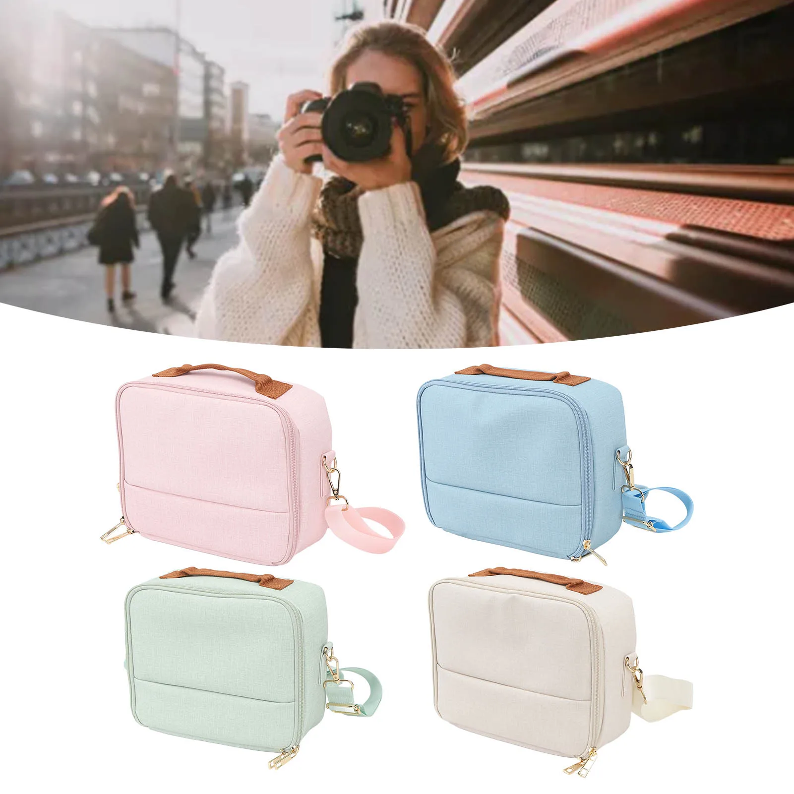 Camera Bag Large Capacity Thickened Padding Adjustable Strap Handle  Camera Case for CP910 1200 1300 DSLR Camera Case