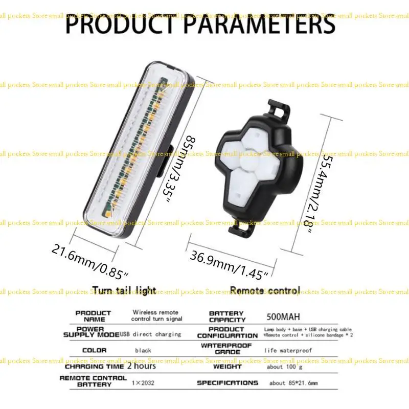 R1WD – clignotant vélo, feu arrière Rechargeable par USB, voyant d'avertissement Cool pour vélo montagne