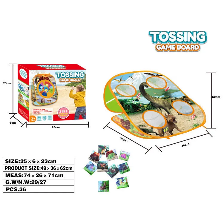 Zandzakwerpen gooien, zandzakken gooien in cirkels speelgoed ouder-kind PK kinder gooien dart tent kleuterschool sport spel