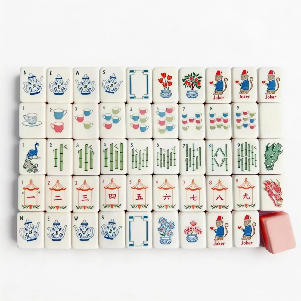 Four-Layer Acrylic Light Pink American Mahjong Tiles Vintage Themed 160pcs Tiles Mahjong Set Portable Travel Game for Party Gift S9b28987badc54f5ca35d48abbc5e4224R