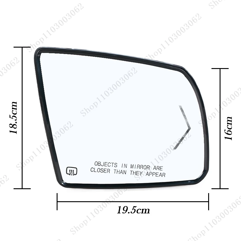 Accessori per lenti per specchietti retrovisori laterali per auto con riscaldamento per Toyota Tundra 2007-2020 per Toyota Sequoia 2008 2009-2010