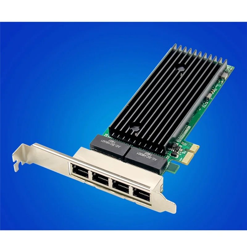 PCI-E Quad-Port RJ45 Server 1X PCIe X1 82576 Chip 10/100/1000Mbps Lan Four Port Server Gigabit Network Card