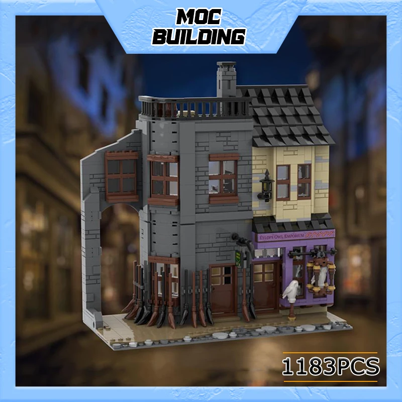 MOC Building Blocks Castle Movie Series Owl Emporium Store Set Model DIY Assembly Bricks Creative Toys Collection Xmas Gifts