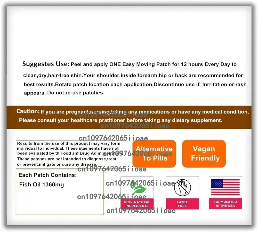 30 Patches Testosterone Booster for Men with Horny Goat Weed, Maca Root Transdermal Patches Energy Stamina Strength