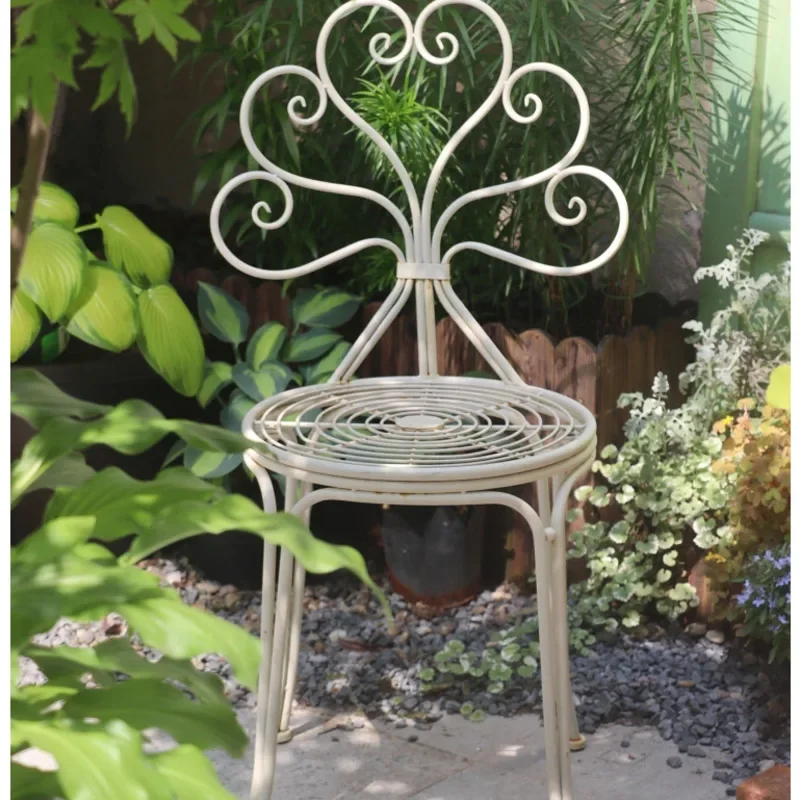 European Iron Outdoor Table Courtyard Balcony Terrace Table Lace Design Garden Furniture Home Decoration Small Coffee Table