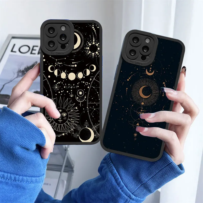 Sky Constellation Pattern Case For iPhone 13 12 11 14 Pro Max 14 Plus 7 8 Plus SE 2020 X XR XS Soft Silicone Back Cover Shells