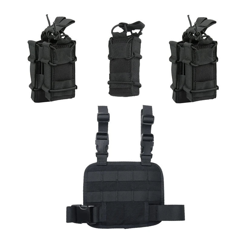 EXCELLENT ELITE SPANKER Tactical Magazine Pouch Combination Molle Drop Leg Panel with 9mm Pistol Mag Bag Hunting Accessories