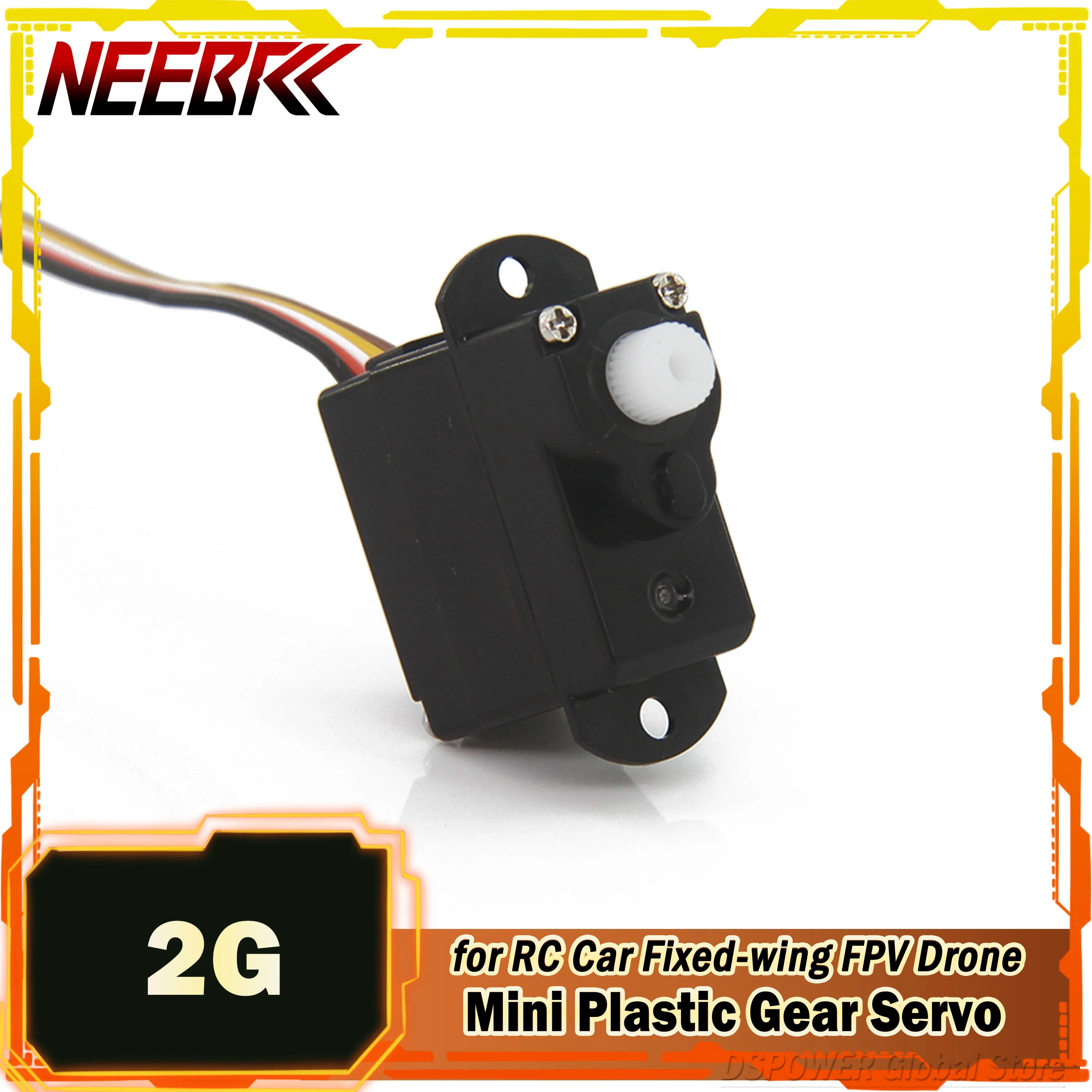 

NEEBRC 2G Micro Plastic Gear Coreless Servo Motor for RC Fixed-wing FPV Drone Helicopter Plane Wltoys XK A120 A150 A380 Part Toy