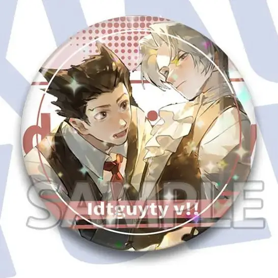 

Anime Ace Attorney Phoenix Wright & Miles Edgeworth Button Badge Pin Fanmade Merch Gift Bag Pendant Acrylic Model Gift