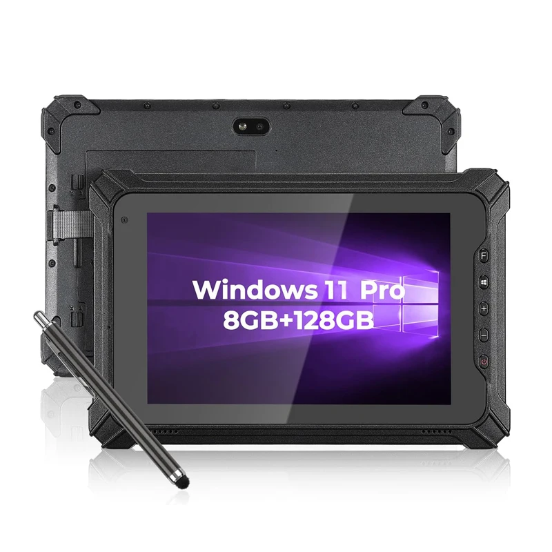 8 inch Windows 11 Pro Rugged Tablet, 8GB+128GB Industrial Tablets Intel N5100 700nit Work Tablet 4G LTE Business Construction