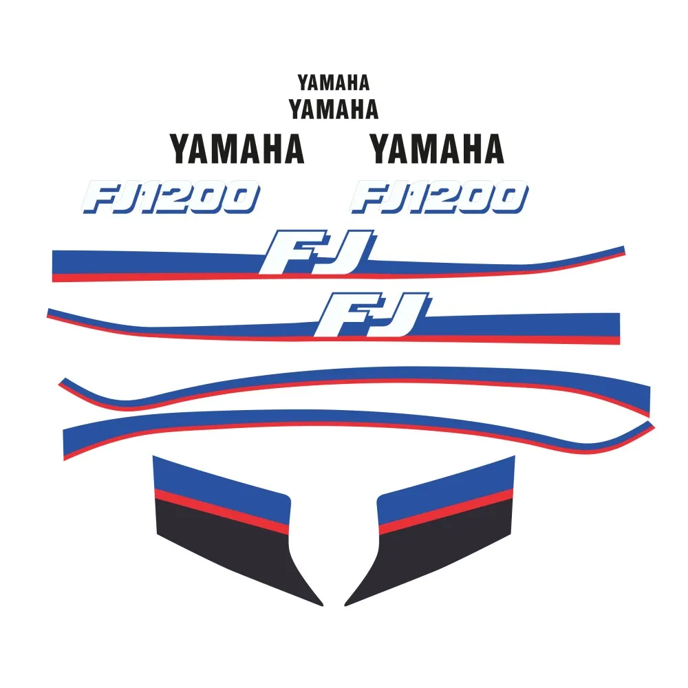 Road Motorbike compatible sticker kit Blue Yamaha FJ 1200 1990 1991