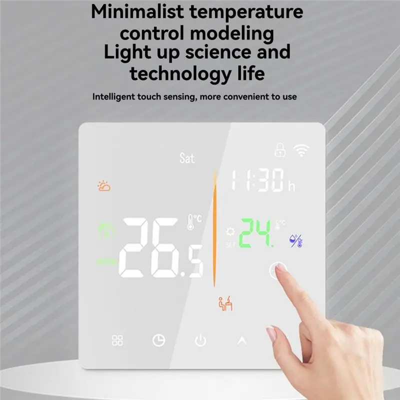 AEE8-Tuya Wifi Smart Thermostat Programmable Thermostat For House 16A Electric Heating Voice Control Via Google Home & Alexa