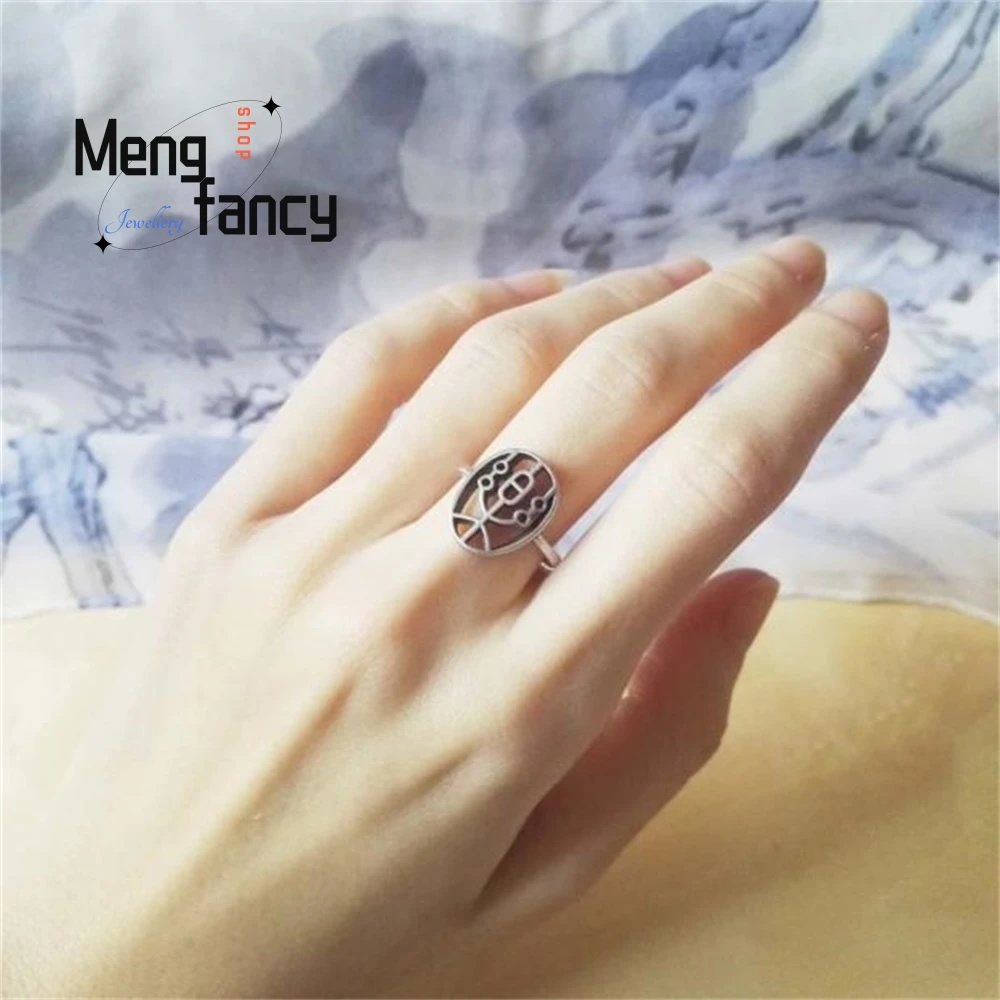 

Retro Hollowed-out Joy Ring Features An Artistic And Ethnic Style With A Unique, Creative And Trendy Design Fashion Jewelry