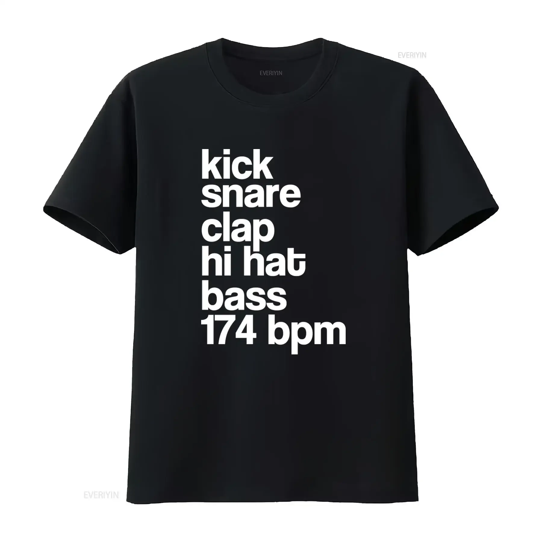Dj T Shirt Kick Snare Clap Hi Hat Bass 174 Bpm Drum And Music Producer Design vintage Washed Breathable Unisex Stylish Soft