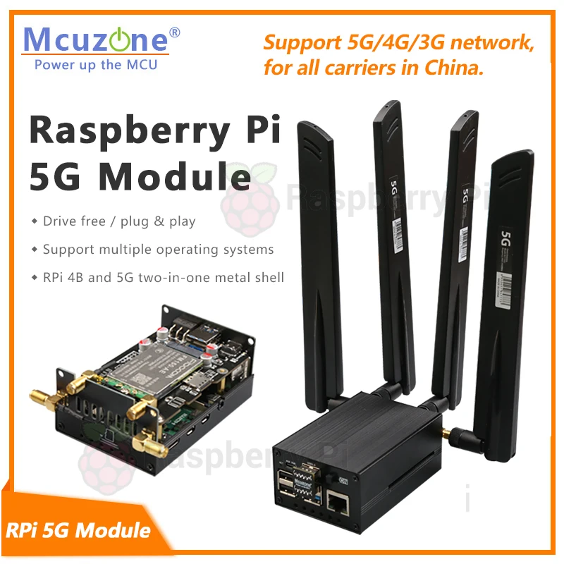 إعلانات 5G لـ Raspberry Pi 4B RNDIS X55 UniSOC Fibocom Quectel RM500Q-GL FM150 RM500U-CN FM650-CN SSH Openwrt Ubuntu Centos