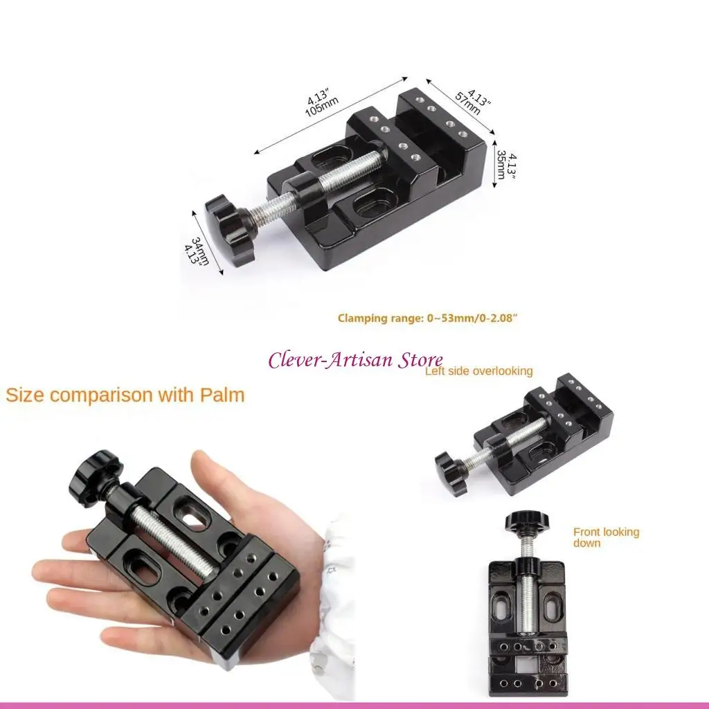 E06B Jaw plana para abrazadera banco Mini universal 57 mm Drill Press Vice Apertura herramienta tallado