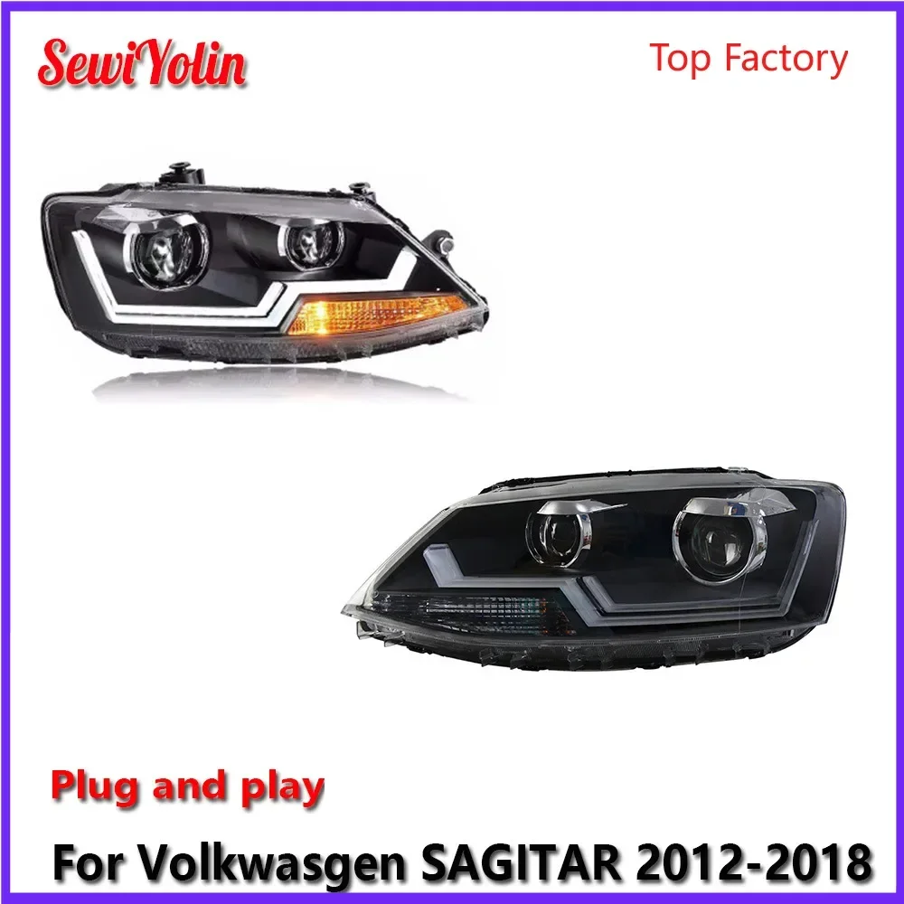 

Car LED Headlight Light Assemblies For Volkwasgen SAGITAR 2012-2018 Auto Fog DRL Brake Turn Signal Lamp Plug And Play