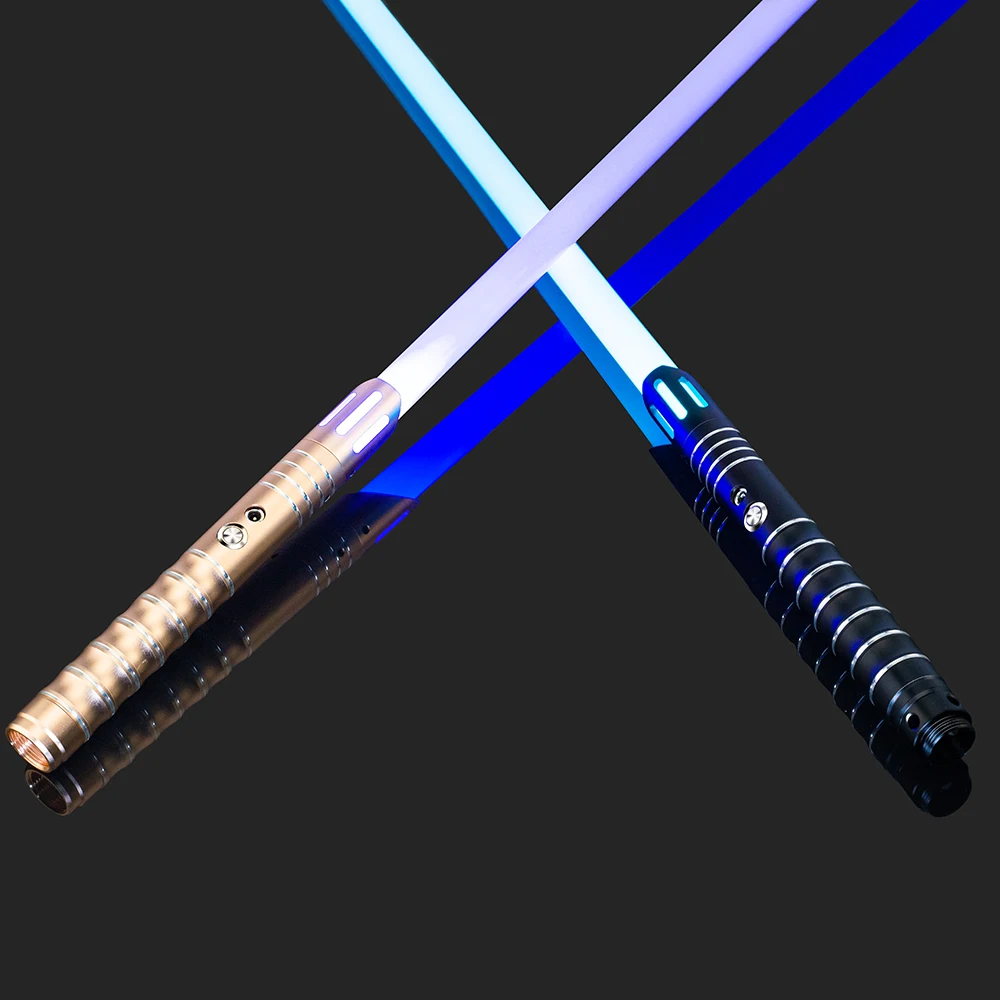 تضيء صابر 16 لون وأصوات RGB ضوء السيف مقبض معدني الليزر السيف اللعب ضوء وضع هادئ الأطفال تأثيري هدية الكريسماس