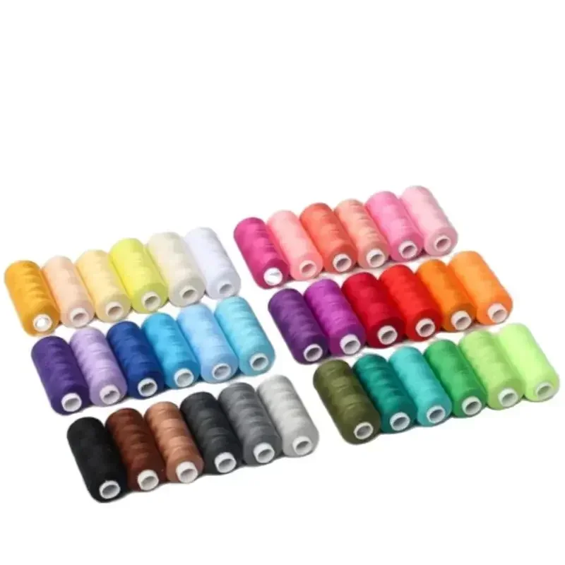 6 Rolls / Set Polyester 402 Sewing Thread of Everyday Use, 36 Colors, Manual and Mechanical Sewing, DIY Sewing Thread Set