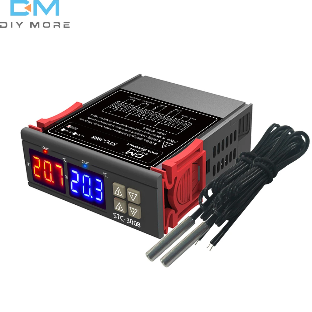 STC-3008 STC-3018 LED Digital Temperature Controller Thermostat Thermoregulator Incubator  DC12V DC24V AC110-220V