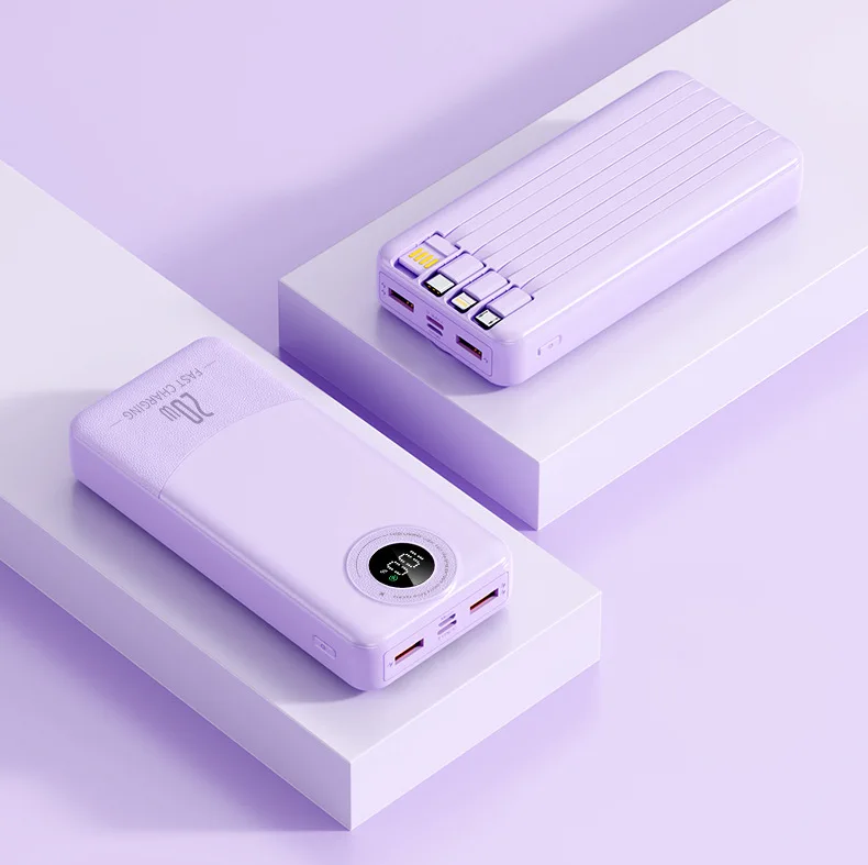 BCAK 20000 MAH Fast-charging Self-contained Charging Treasure Portable Large-capacity Mobile Power Supply