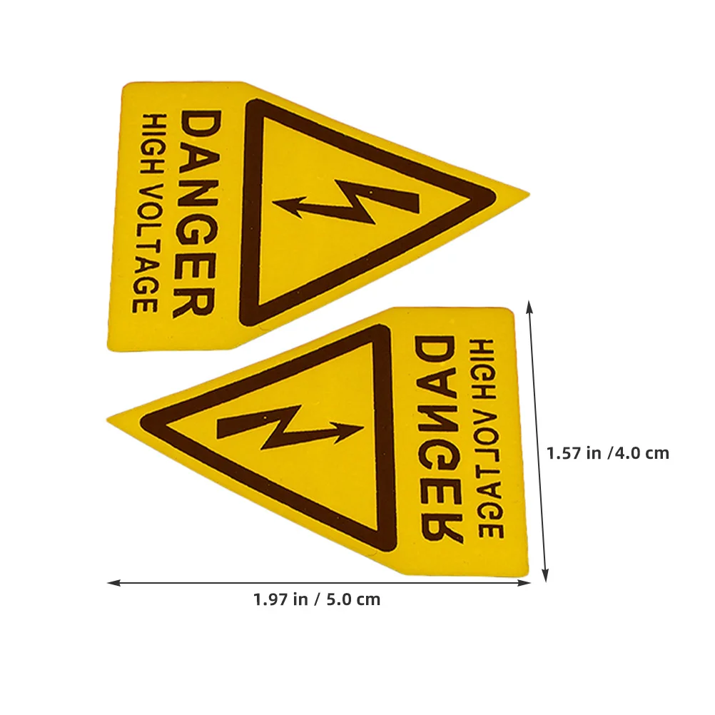 10 قطعة تسميات تحذير الجهد العالي ملصقات السلامة ذاتية اللصق للألواح الكهربائية تحذير علامات المخاطر الكهربائية
