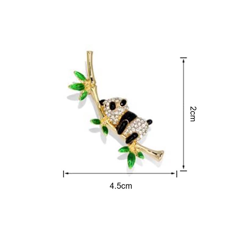 جديد النمط الصيني الباندا بروش لمنع التعرض مهرجان الخيزران عالية شيونغسام طوق دبوس لطيف الكرتون الحيوان الصدار