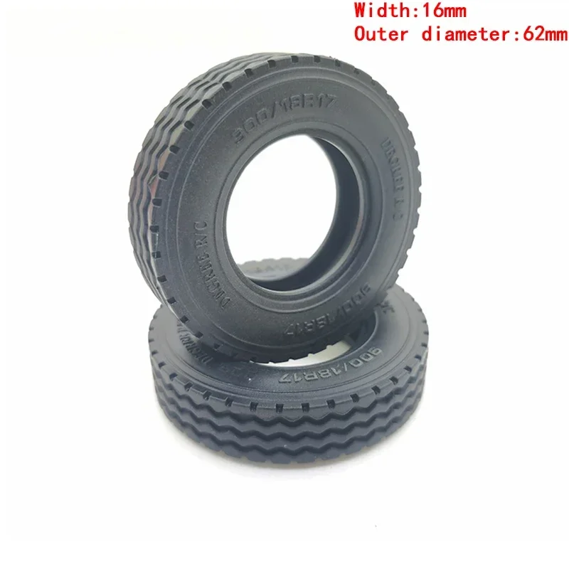 2pcs High Quality Rubber Tire Upgrade Refit for 1/14 Tamiya Tractor Trailer Modification Diy Parts Toys