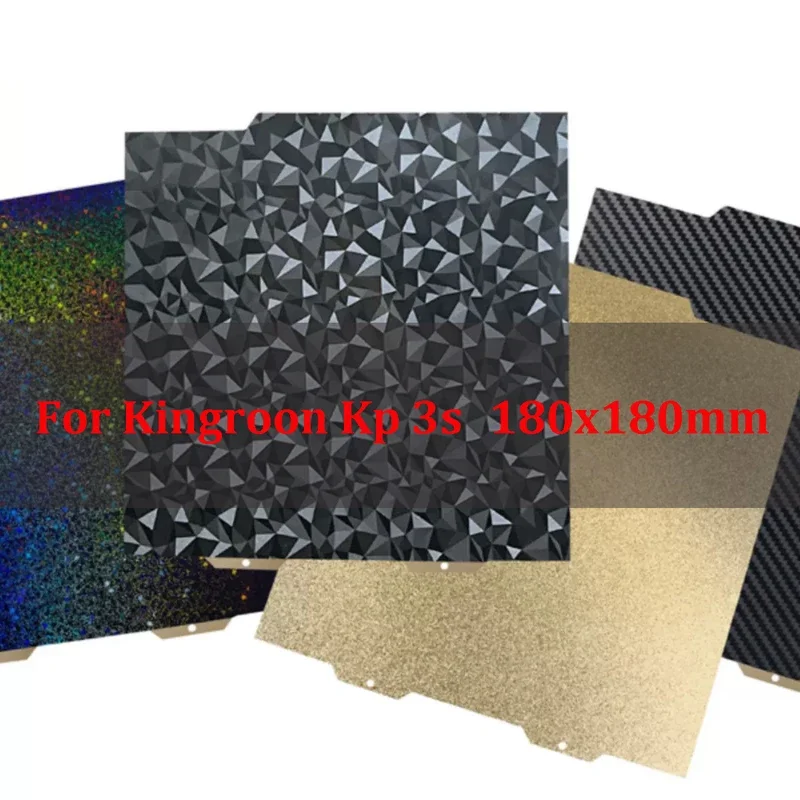 Magnetic Build Plate 180x180 PEO Plate For Kingroon Kp 3s Pei Texture Frosted  Bed PET Upgrade Heated