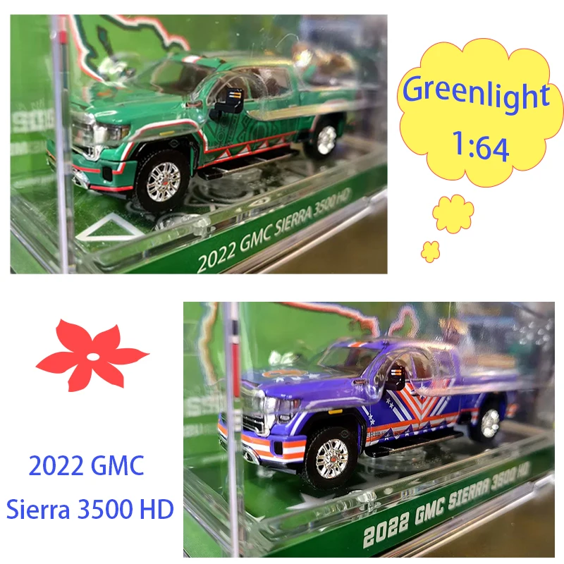

Greenlight Diecast 1:64 Scale 2022 GMC Sierra 3500 HD Alloy Car Model Classics Adult Souvenir Gift Hobby & Toys