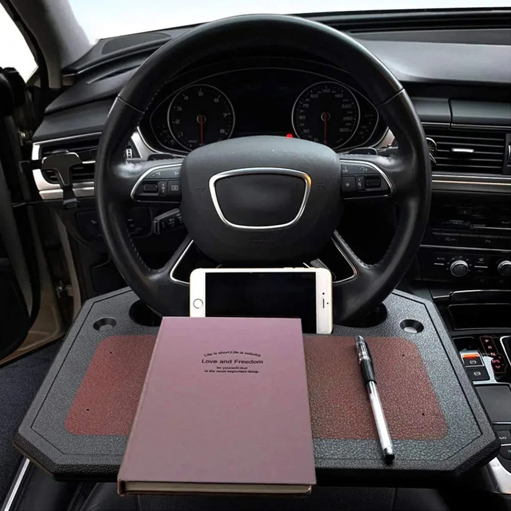 

Universal Car Table Steering Wheel Eat Work Cart Drink Coffee Goods Holder Tray Car Laptop Computer Desk Stand Seat Table