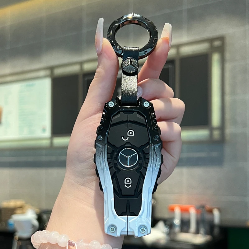 غطاء مفتاح السيارة فوب شل لمرسيدس بنز A B C E Class GLS GLA GLK GLC CLS CLA AMG W204 W205 W212 W463 W176