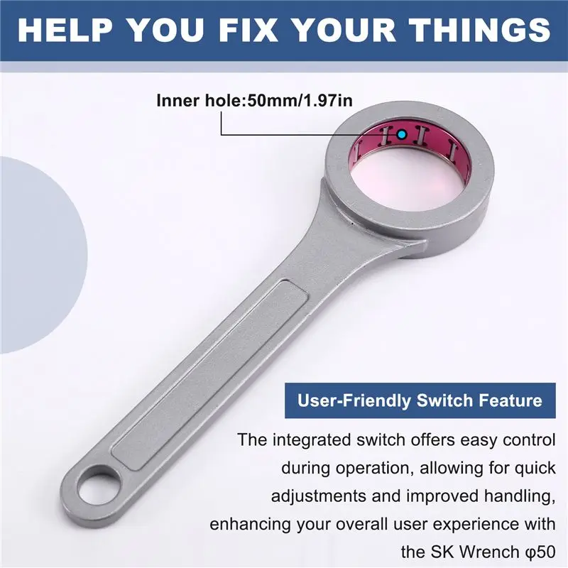 ABZC-SK Wrench Φ50 With Switch Wrench Key Nut Wrench Tool Holder Bracket Tool Collet Chuck For SK25