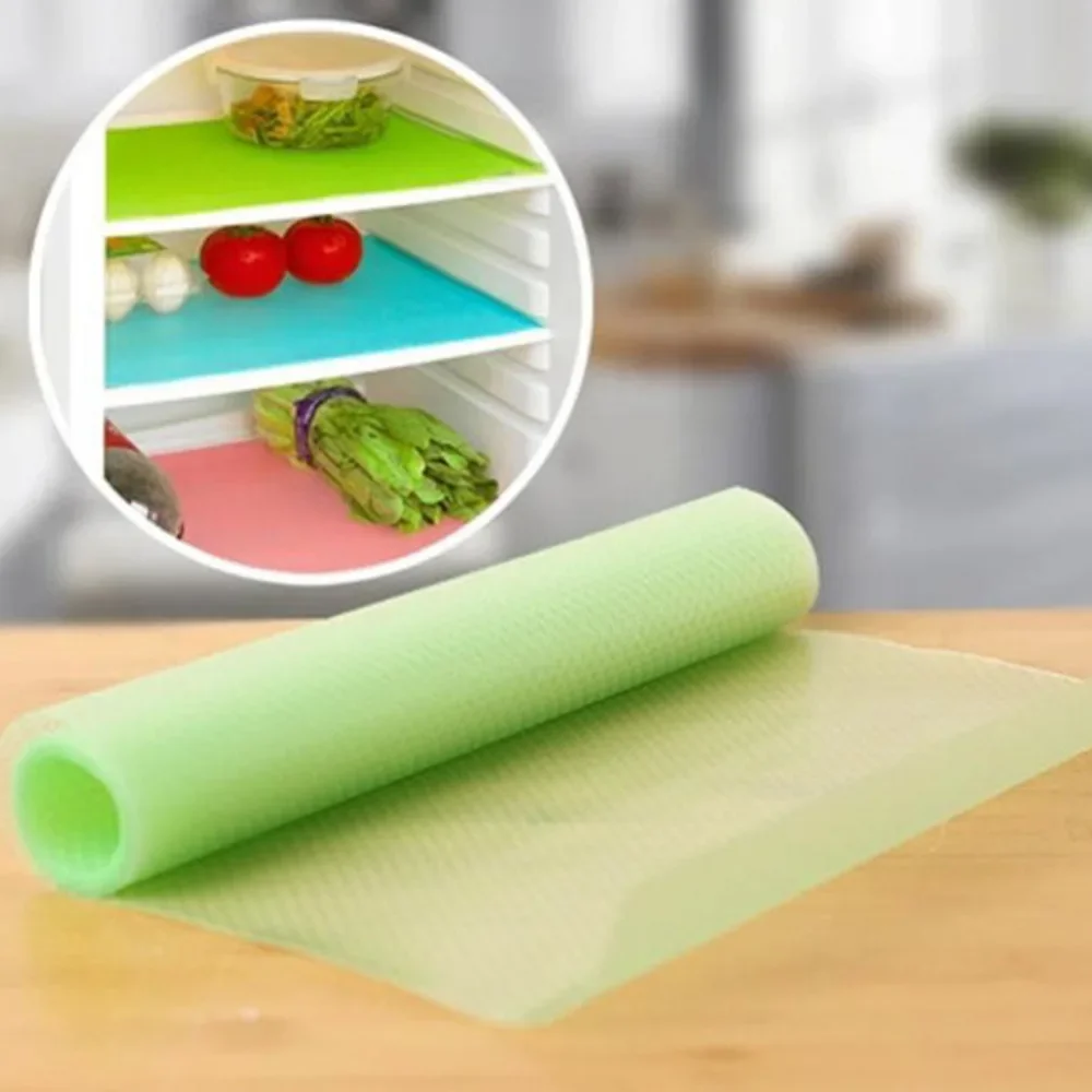 4pcs/set Refrigerator Pad Antibacterial Antifouling Mildew Moisture Tailorable Pad Refrigerator Mats Fridge Waterproof