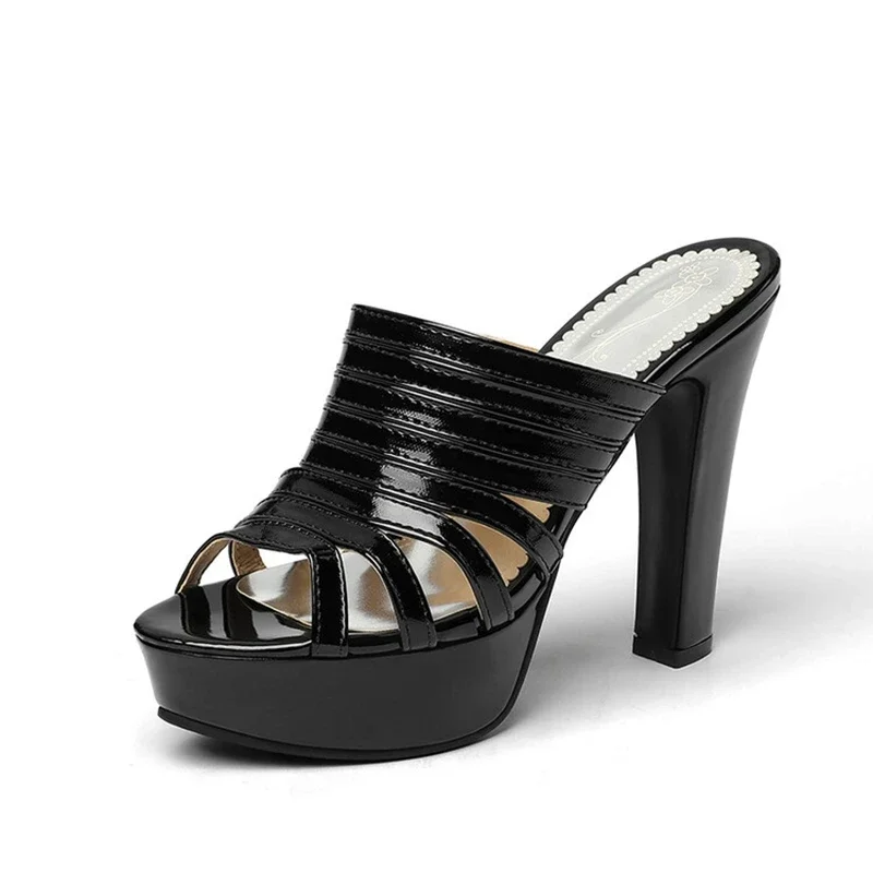 Sandalias De Mujer النساء الصنادل المفتوحة تو الذهب عالية الكعب شباشب لخارج المنزل صنادل أرضية الحفلات مضخات حجم كبير 49 50 33-47 #3