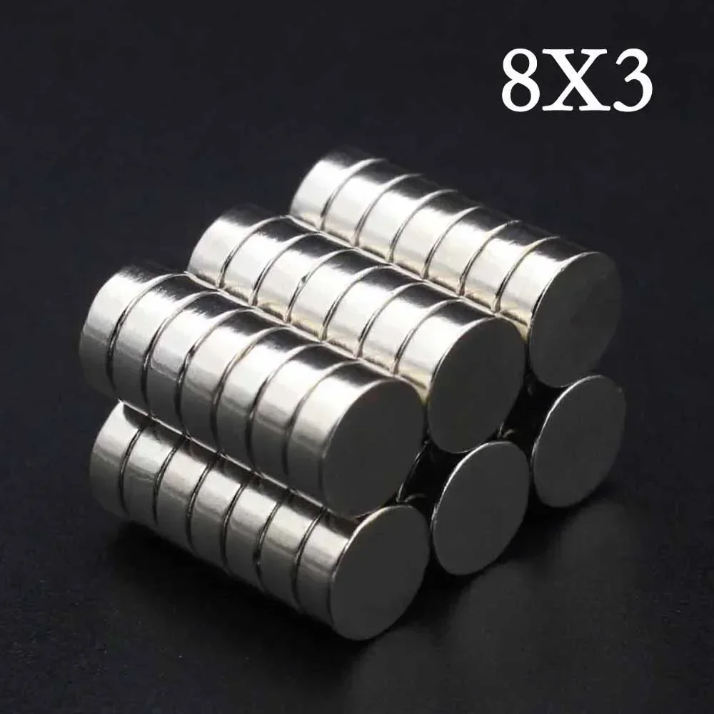 5/10/20/30/40Pcs 8x3 Neodymium Magnet 8mm x 3mm N35 NdFeB Round Super Powerful Strong Permanent Magnetic imanes Disc 8*3