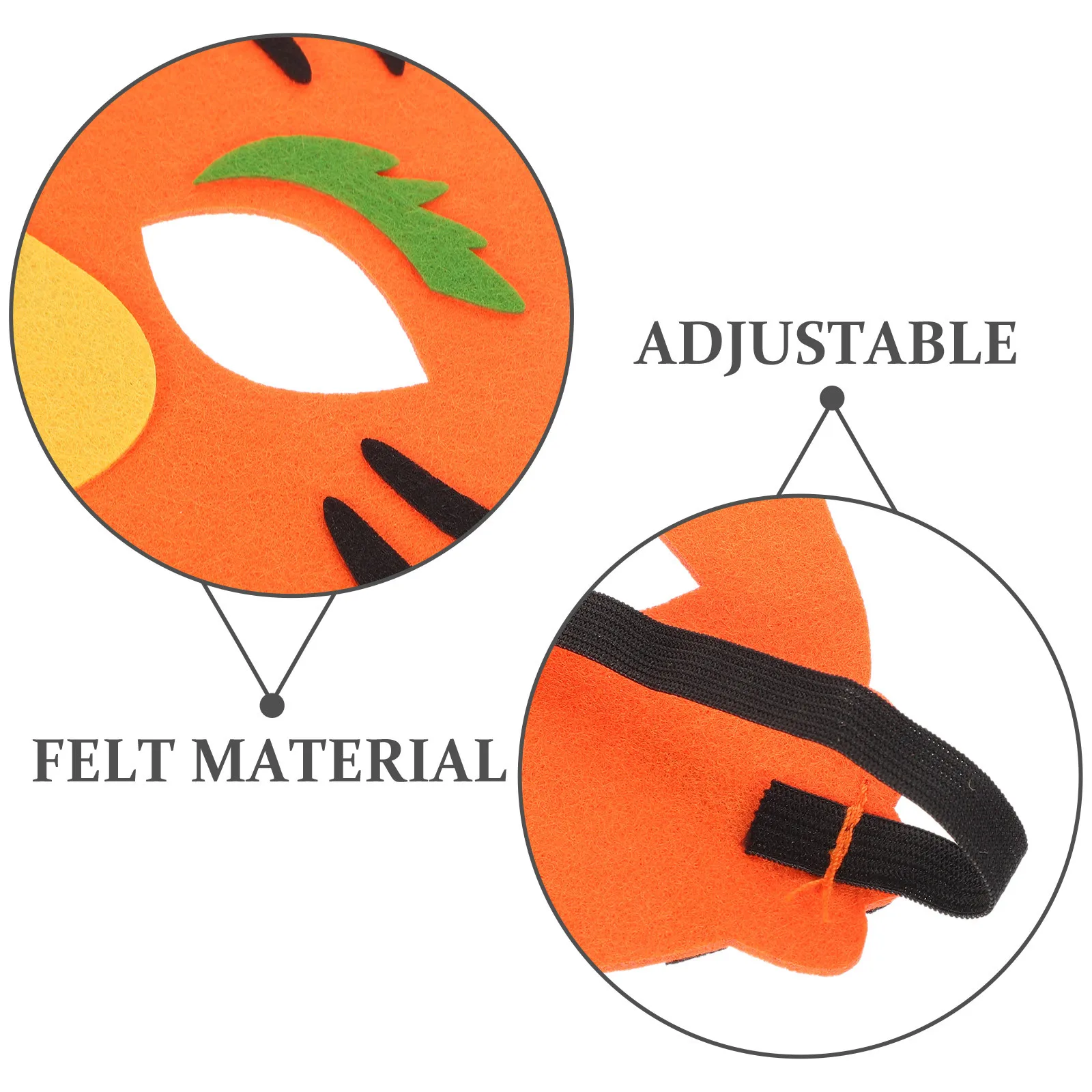 Maschera da tigre Mezza faccia Costume da animale Accessorio per feste per bambini Halloween Dress Up Gioco di ruolo Evento Vestibilità comoda e regolabile