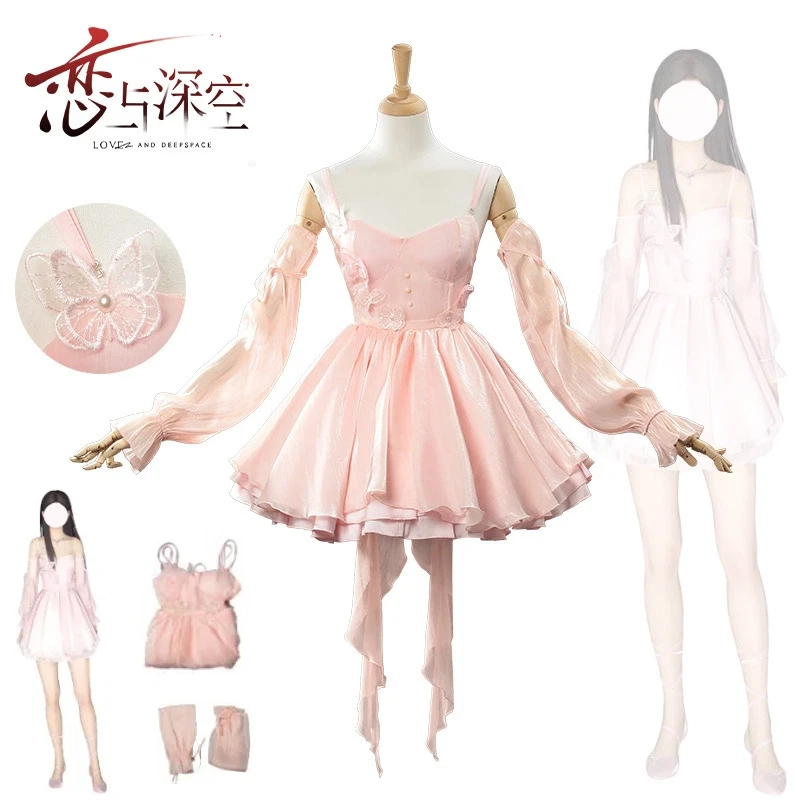 

Love and Deep Space Anime Female Lead Cosplay Costume Master Yi Meng Xin LAN Cosplay Anime Suti Dress Halloween Anime Costume