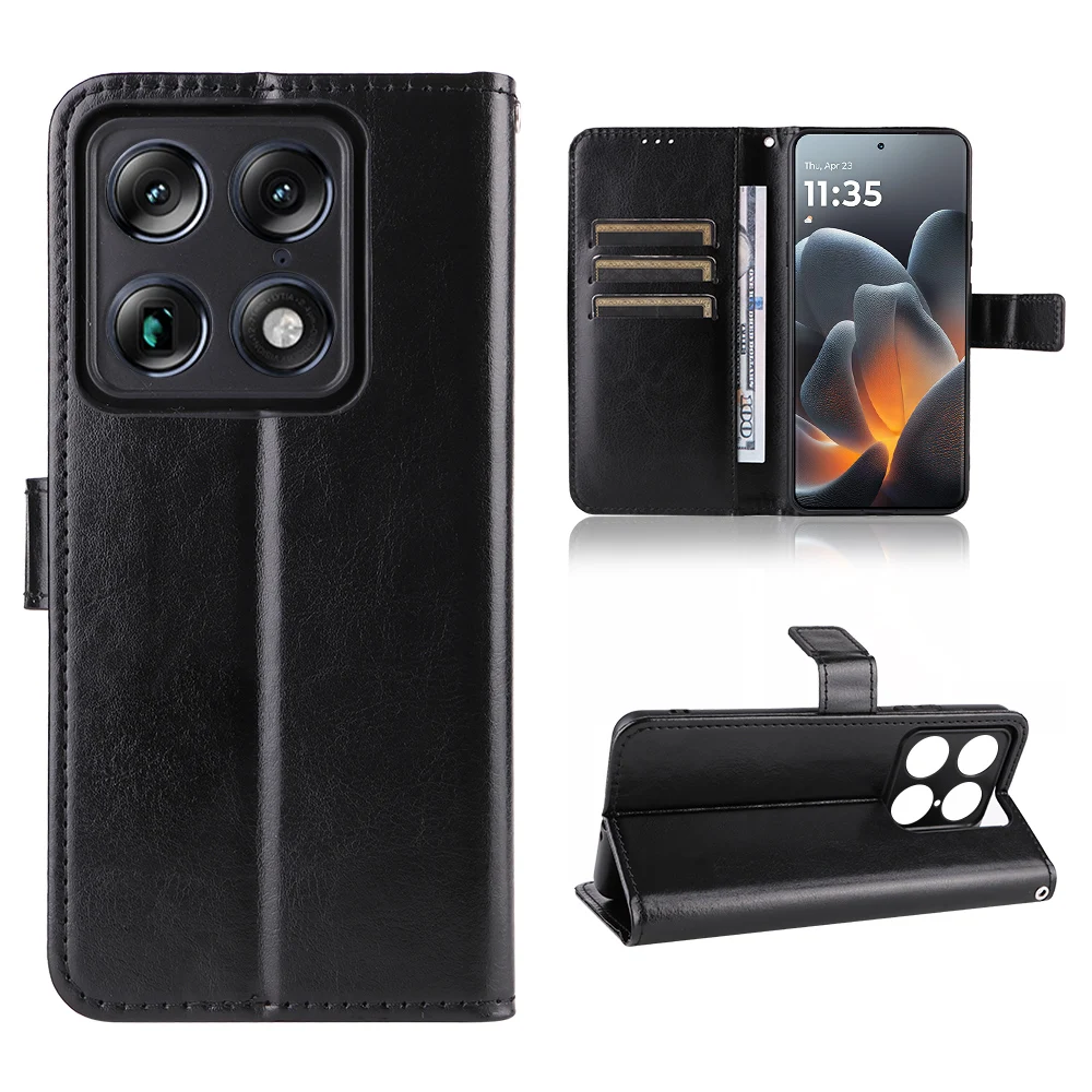 

Leather Wallet Phone Case For MOTO Signature 5G，X70 Air Pro Flip Card Slot Cover Shockproof Wallet Case