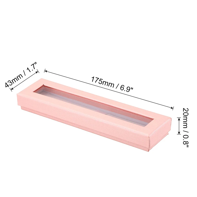 10 Buah Kotak Hadiah Pena Kotak Pena Kosong Kotak Kardus dengan Jendela Transparan Kotak Presentasi Pena untuk Pensil Ballpoint