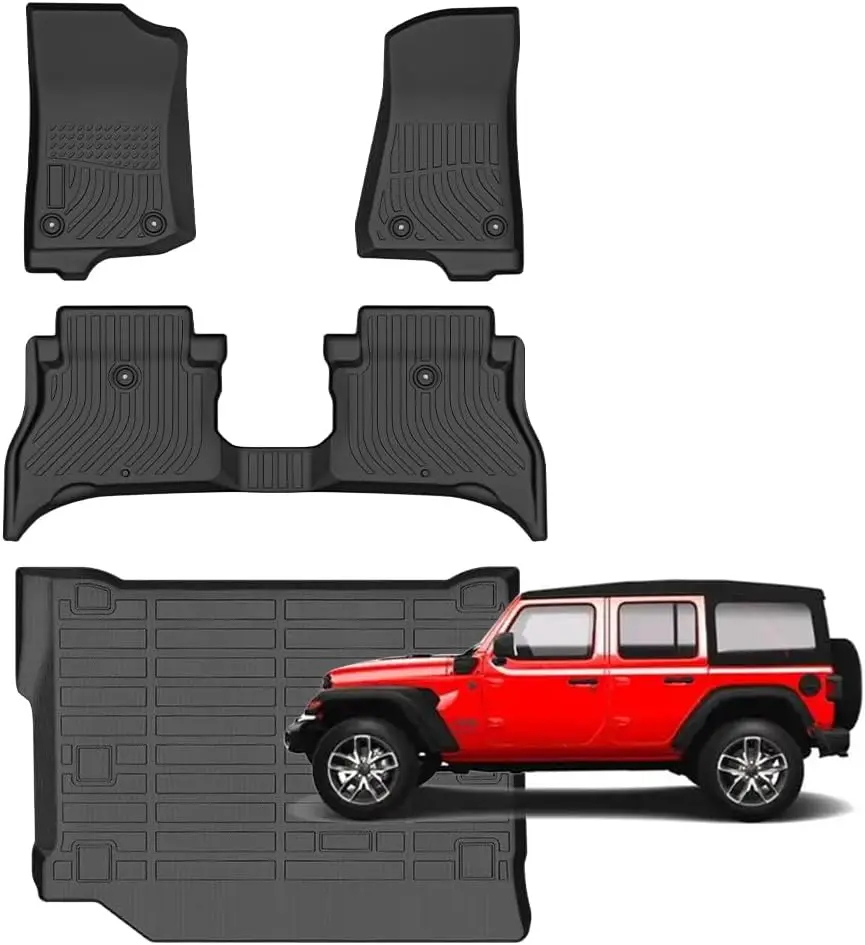 All-Weather Anti-Slip Car Floor Mats & Cargo Liner Accessories for 2021-2026 4-Door Plug-In Hybrid SUV, Fits Select Trims, Not for Two-Door or Older-Generation Vehicles