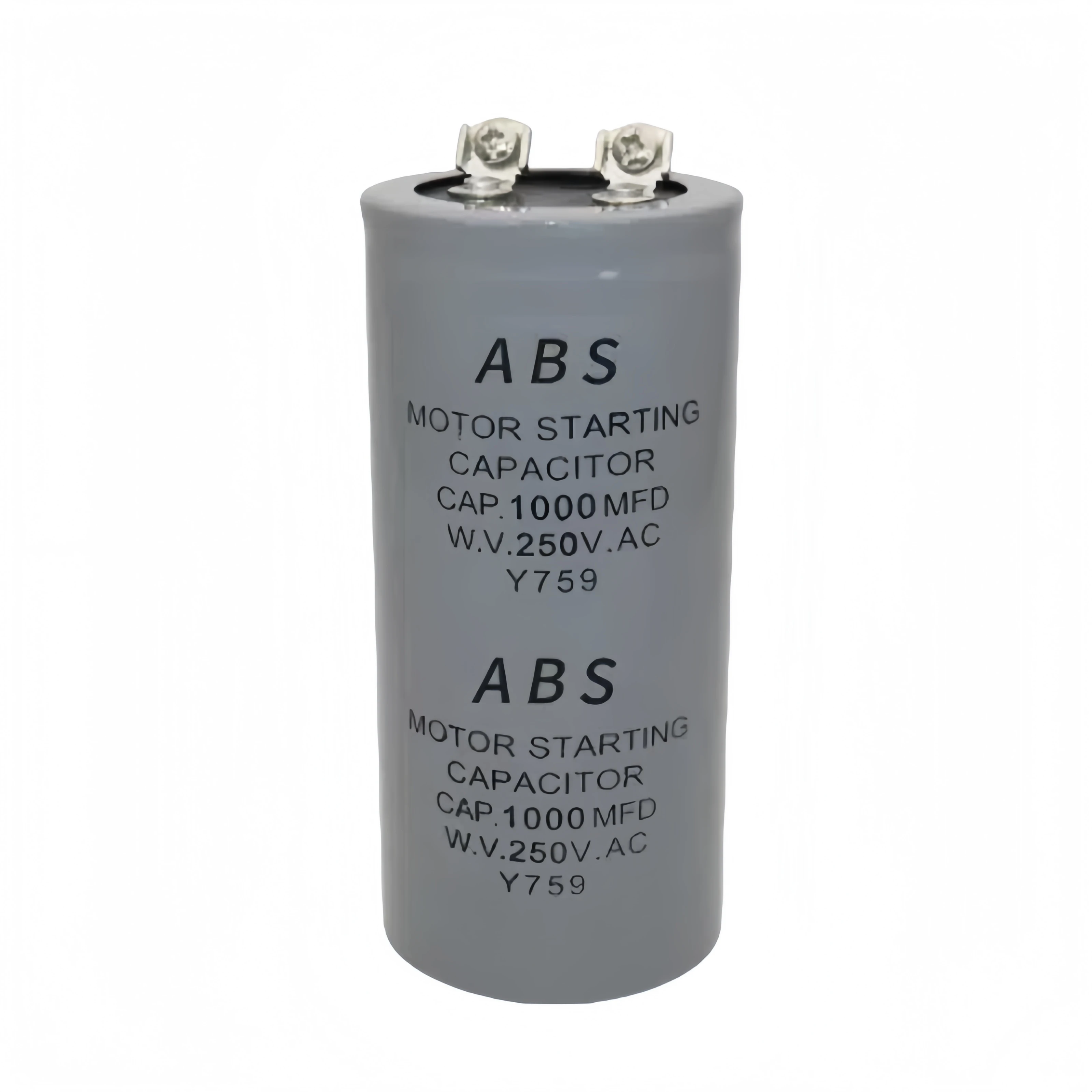 Condensador de Arranque para Motor CD60 ABS, 75UF~1200UF, 250V, Terminal de Cinta, 150MFD