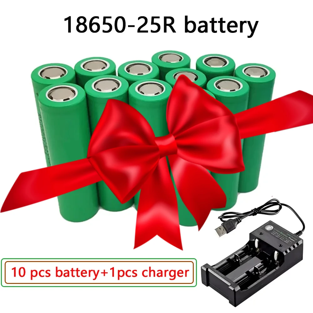 

100% Original INR18650 25R 1865 2500Mah 3,7 V 18650 Batterij Lithium-Oplaadbare Batterijen Hoge Stroom Ontlading 20A Power Cell