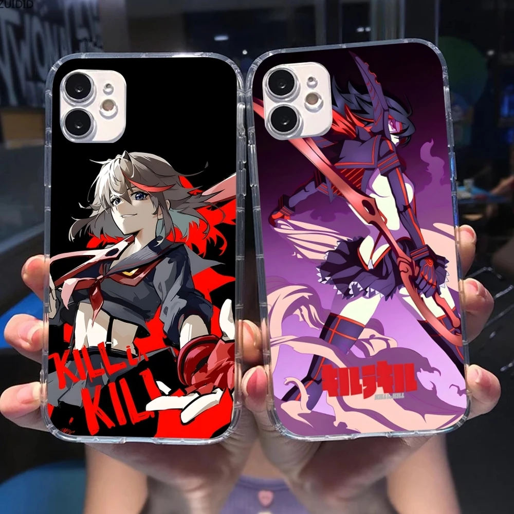 KLK Ryuko Matoi Mobile Cell Phone Case for iPhone 15 14 13 12 11 X XR XS 8 Pro Max Plus Mini Clear Transparent Phone Cover Shell